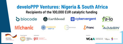 Post Profile develoPPP Ventures selects 9 start-ups in Nigeria and South Africa to receive €100,000 non-dilutive capital to scale image of DeveloPPP Ventures Nigeria Amp South Africa Recipients Of The EUR Catalytic Funding