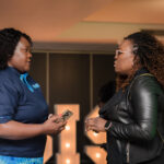 Two women having a conversation